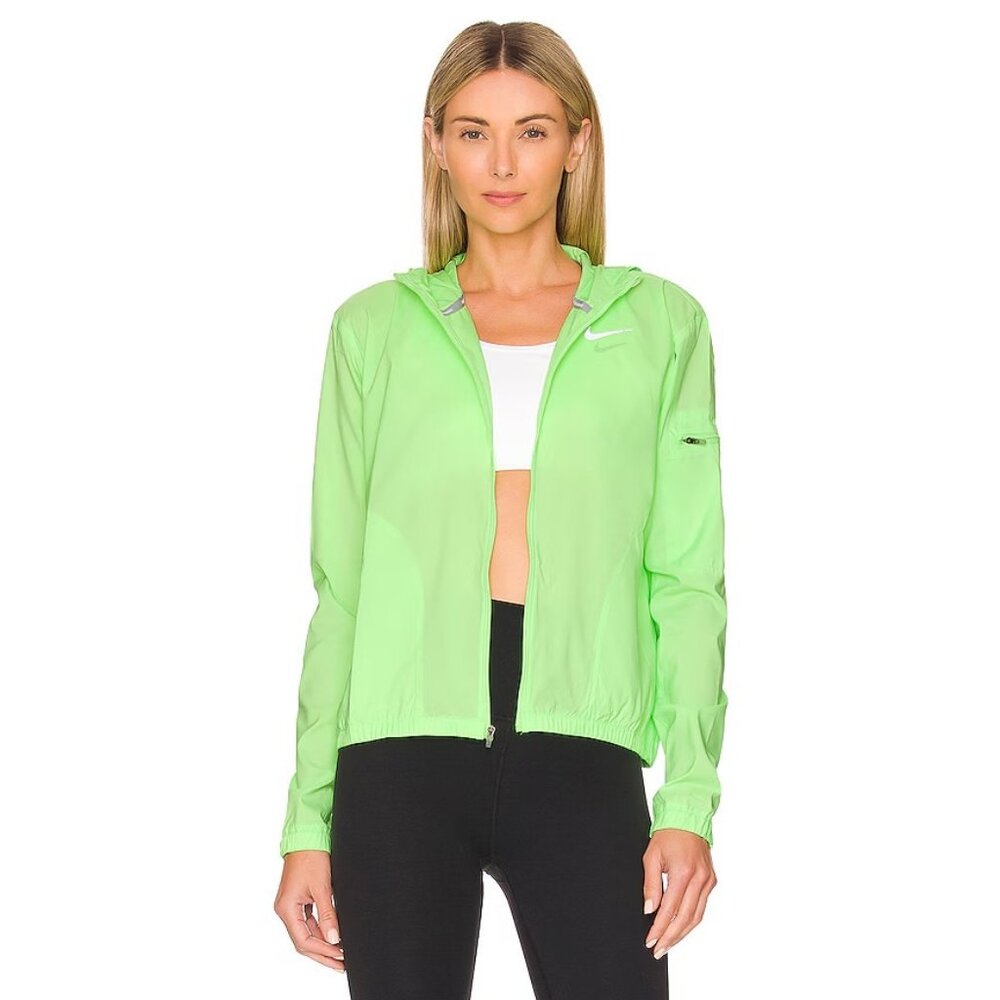 Nike Light Jacket in Lime Glow & Reflective Silver Green